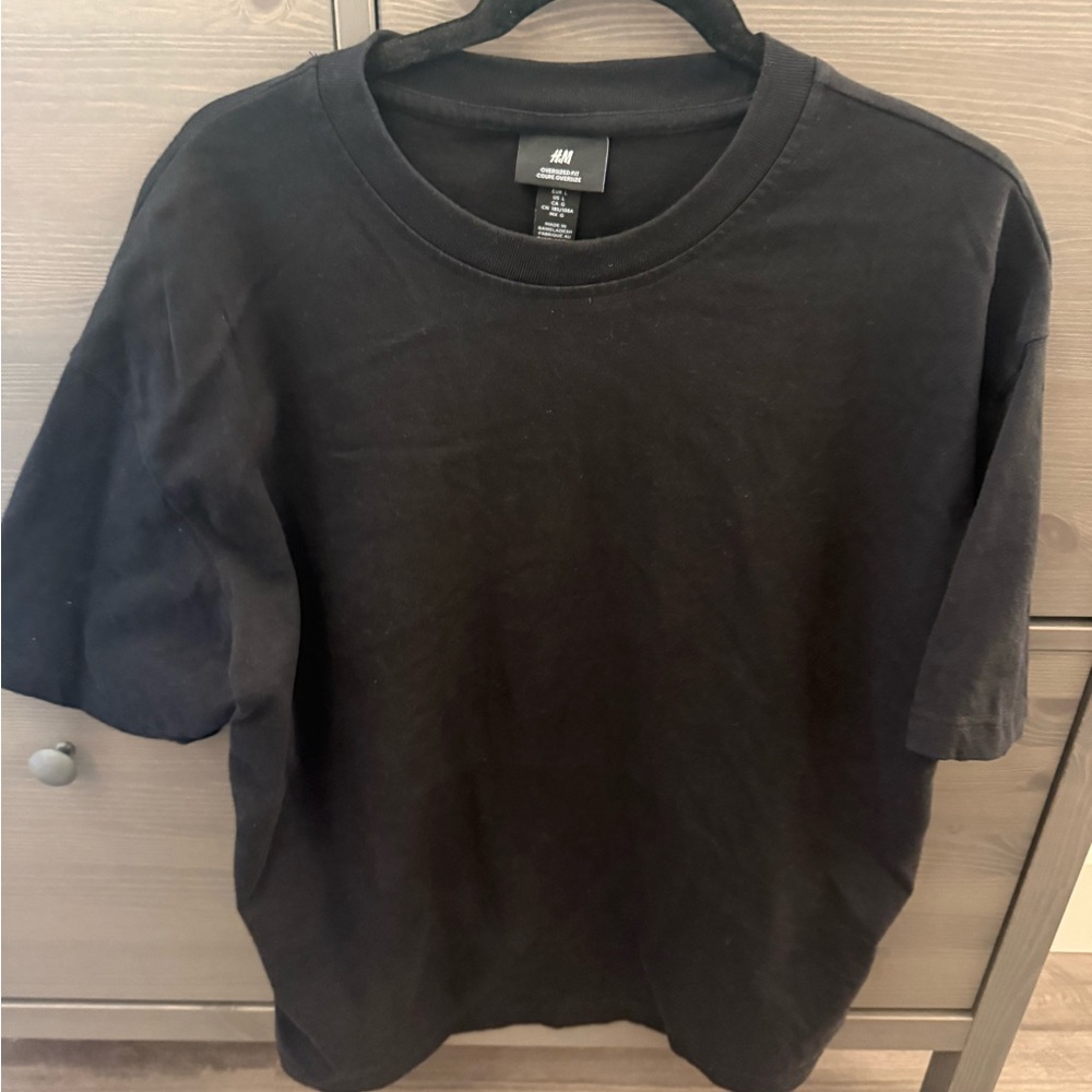 H&M Men's Charcoal Short Sleeve Tee